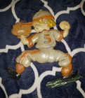 2 Pieces Of Vtg 3pc 1970 Sexton Cast Metal Baseball Player Set Pitcher   Catcher