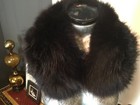 Vtg  Fur Collar  Black Lined Soft Hook eye Closure 1960s