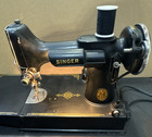 Vintage 1941 Singer Featherweight 221k Portable Electric Sewing Machine Af757162
