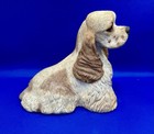 Sandicast Cocker Spaniel Statue Parti-color 1989 Sandra Brue Large Heavy Vtg