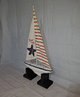 Low Profile Model Boat ship  2-pc  Display  stand Only  4  Black Wood Home Decor