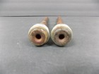 2 Vintage Antique Wooden Spools Textile Mill Thread Bobbin Spindle Farmhouse