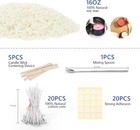 Candle Making Kit Supplies - 32oz Pouring Pot  16oz Soy Wax  Wooden Wick Holders