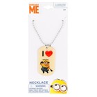Despicable Me Dog Tag Necklace - I Love Minions