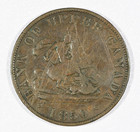 1850  bank Of Upper Canada   Half-penny Copper Token  Breton 720  Damaged