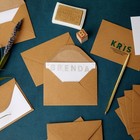 100-count A1 Kraft Paper Invitation Envelopes For Wedding  Party  3 5 8 X 5 1 8 