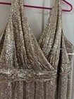 David   s Bridal Style F19787 Gold Sequin Bridesmaid Dress Size 24