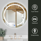 20  Round Touch Bathroom Led Illuminated Vanity Wall Mirror Makeup With Light