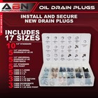 Abn Oil Drain Plug 76-piece Sae   Metric Plugs   Washer Gasket Assortment Set
