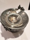 Antique Silver Plated Condiment Caviar Bowl Dish Plate  Holder Free Shipping