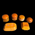 6 Vtg Mcdonalds Happy Meal Toy Transformers Big Mac Egg Mcmuffin Hotcakes Nugget