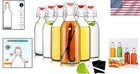 Glass Beer Bottles 16oz Reusable Swing Top Set 6 With Caps Labels Funnel