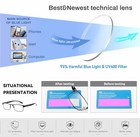 6 Pack Blue Light Blocking Reading Glasses Metal Frame Spring Hinge Mens Readers