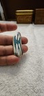 Artistic Vintage Native American Navajo Long Bird Turquoise Sterling Silver   