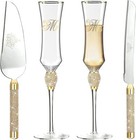 Wedding Cake Knife And Server Set  Bridal Shower Gifts For Bride Mr And Mrs C   