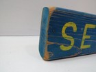 7 Inch Wood Hand Painted Sea Sign Nautical Seafood   s343c 