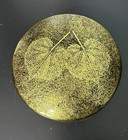 Vtg Pier One Coasters 5 Lot With Box Gold Leaf Nature Black Lacquer