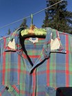 Vtg 40s 50s Pilgrim Sears Cotton Flannel Shirt Xl 25    Gusset Distressed Chopped
