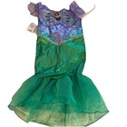 Disney Princess The Little Mermaid Halloween Costume Dress Play Shoes Sz Xs 4 5