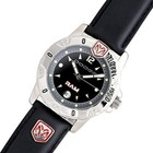 Dodge Ram Watch Stainless Steel Black Dial Leather Band Date Display Men s