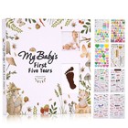 Baby Memory Book For Boys And Girls - First 5 Year Baby Book - Monthly Milestone