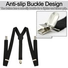 Elastic Adjustable Heavy Duty Suspenders Y Shaped Braces With Strong Clips Fo   