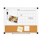 Monthly Calendar Whiteboard Dry Erase Cork Board Combo  18  X 24  Planning Bo   