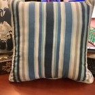  3  18    Sq decorative Pillows  2  Blue white tan Stripes  1  Matching Floral     