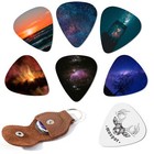 12 Medium Gauge Celluloid Guitar Picks   1  Luminous Pick With Box pick Holder