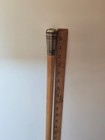 19th Century Walking Stick Sterling Engraved Handlewith Initials