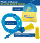 Rinseroo Jumbo Shower Hose  Slip-on Shower Hose  fits 4-7    Showerheads  6 Foot
