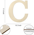 Wooden Letters 12 Inch C  1 5 Inch Thick Large Wooden Letters For Wall Decor Unf