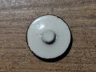 Antique Satsuma Button - Mt  Fuji Pagoda Temple River - Hand Painted Gold 1 1 8 