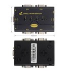 4 Port Vga Kvm Switch With Usb Hub And Audio Support Wireless Keyboard Mouse And