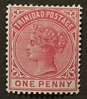 Travelstamos  1883 Trinidad Stamps Sg107 1d Wmk Mint Original Gum Hinged Mogh