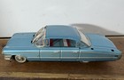 Vintage 1961 Yonezawa Blue Friction Toy Tin Car Japan 4 Door Cadillac Wipers