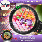 10x 30x Large Magnifying Glass With Light And Stand  5-inch Lighted Magnifier  7