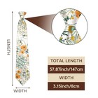 Ties For Men Necktie Cotton Printed Floral Ties Formal Classic Neck At4-orange