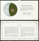 Gambia 1974 1 Butut  Franklin Mint Coins Of All Nations Coin   Stamp Coa