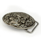 Santa Muerte German Silver Belt Buckle  Skull El D  a De Muertos Belt Buckle