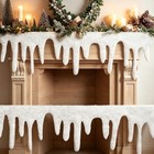 Christmas Fake Snow Blanket icicle Artificial Snow Blanket For Mantle Cover