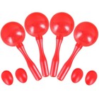 Vibrant Red Maracas - 2 Pairs Abs Shakers For Adults  Perfect For Music   Dance