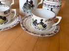 Vintage  Porcelain Miniature Childs Tea Set 8pc Blue White Japan