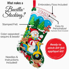 Santa In The Workshop Felt Stocking Embroidery Kit   Bucilla 86165