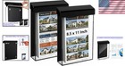 Weatherproof 2-pcs Outdoor Brochure Holder Wall Mount  8 5x11   - Black Acrylic