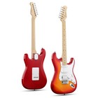 Donner Dst-95 Electric Guitar   Amplifier   Gig Bag Tremolo Bar Cherry Burst