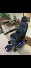Merits Vision Sport Electric Powerchair 6-wheel Padded Armrests Blue black