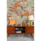 Vintage Flamingo Wall Mural Birds Watercolor Tropical Self Adhesive Wallpaper
