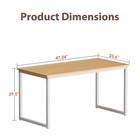 47  Computer Table Wood Study Home Writing Desk Furniture Natural Pc Laptop Desk