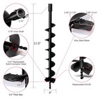 Longrun Earth Auger Drill Bit For Garden Fence Post  4  X 31 5  Post Hole Aug   